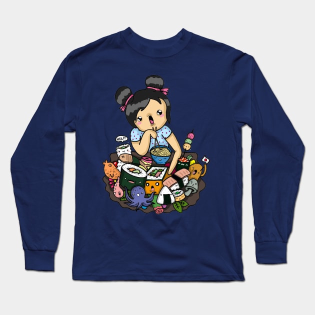 sushi dinner Long Sleeve T-Shirt by ybalasiano